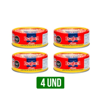 4Un Atún Isabel Lomos Aceite  x142gr