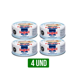 4Un Atún Isabel Lomos Agua  x142gr