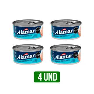 4Un Atún Alamar Bocados Aceite  x140gr