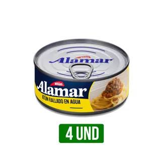 4Un Atún Rallado Alamar En Agua x150gr