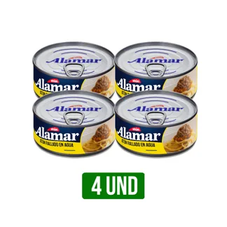 4Un Atún Rallado Alamar En Agua x150gr