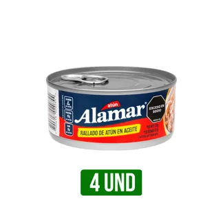 4Un Atún Rallado Alamar En Aceite x150gr