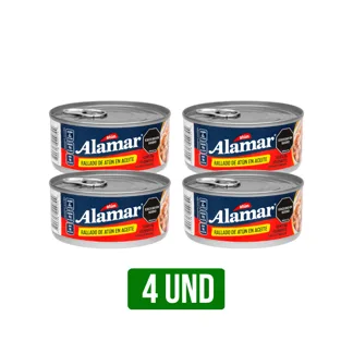 4Un Atún Rallado Alamar En Aceite x150gr