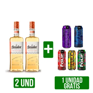 2 Und Tequila El Jimador Reposado x700ml Gts Four Loko x473ml