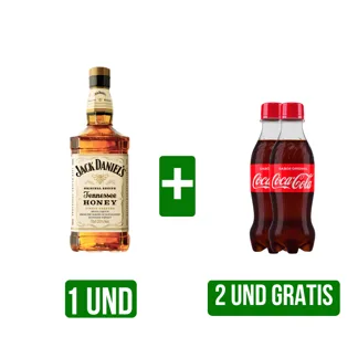 Whisky Jack Daniel´s Honey x700ml Gts 2 Und Coca-Cola Botella Pet x250ml