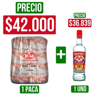 Vodka Tamarindo Picante x750ml + Paca Arroz Roa Fortiplus x500gr
