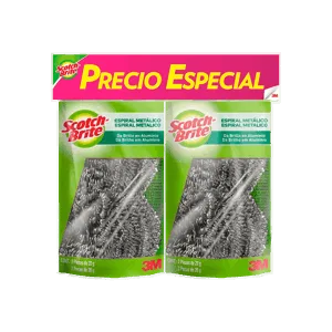 Oferta (Esponja Espiral Metálica Scotch Brite Nueva Presentación - Precio Especial)x10Un