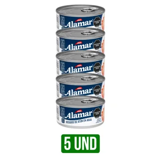 5Un Atun Alamar Bocados Agua  x140gr
