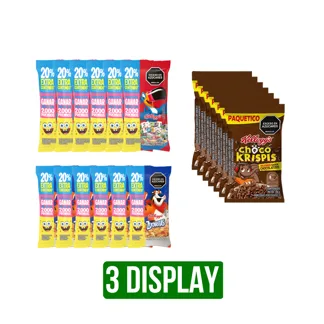 3Display Cereal Kellogg Surtidos x8Un x36gr/30gr