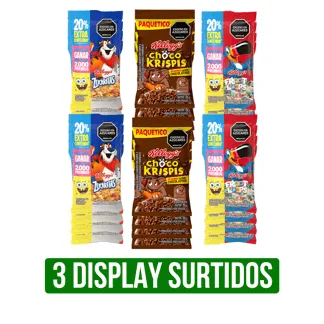 3Display Cereal Kellogg Surtidos x8Un x36gr/30gr
