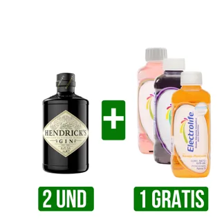 2 Und Ginebra Hendrick.s Original x350ml Gts Electrolife x625ml