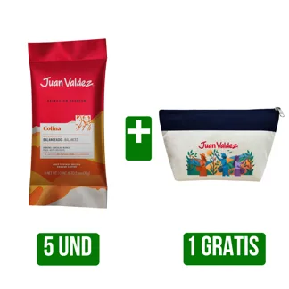 5 Und Café Juan Valdez Colina Sachet x70gr Gts Cosmetiquera Juan Valdez