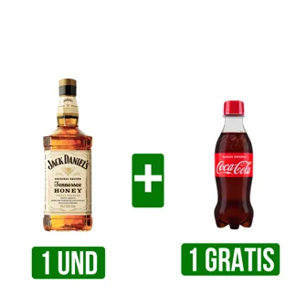 Whisky Jack Daniel´s Honey x700ml Gts Coca-Cola Botella Pet x250ml