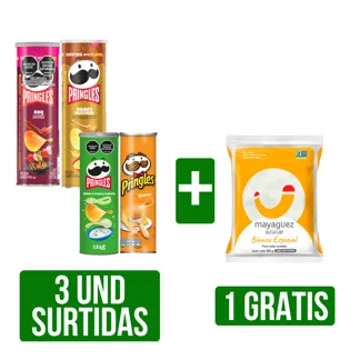 3Und Papas Fritas Pringles Surtidas x124gr GTS Azucar Mayagüez Blanca x500gr