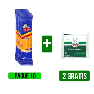 Pague 10 Und Pasta San Remo x250gr Lleve Gts 2 Und Sal Refisal x500gr