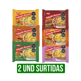 2 Und Nissin Ramen Surtidox85gr