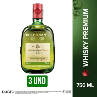 3Und Whisky Buchanan´s D´Luxe x750ml