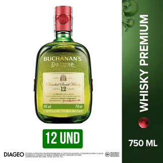 12Und Whisky Buchanan´s D´Luxe x750ml