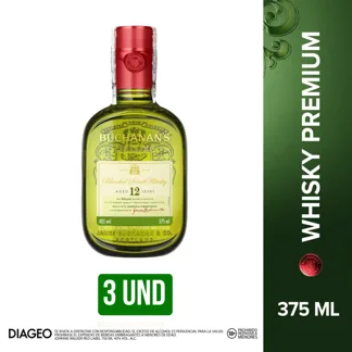3Und Whisky Buchanan´s 12años D´Luxe x375ml