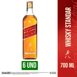 6Und Whisky Johnnie Walker Red Label x700ml