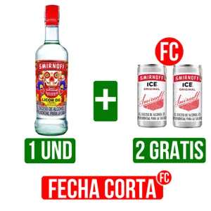 Vodka Smirnoff Tamarindo Picante x750ml  Gts 2Und Vodka Smirnoff Ice Lata x250ml