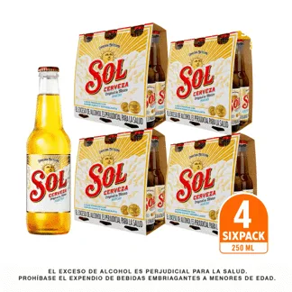 Cerveza Sol Botella x24Un x250ml
