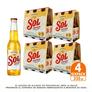 Cerveza Sol Botella x24Un x330ml