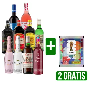(Vino/Coctel/Aperitivo)x750ml Gts 2 Sobres Stikers(Pack De 7 Láminas Panini)
