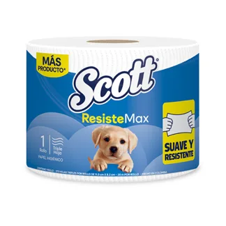 Papel Higiénico Scott Resistemax Triple Hoja x1 Rollo x30mts
