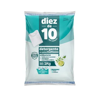 Detergente En Polvo Diez De 10 Multiusos x1000gr