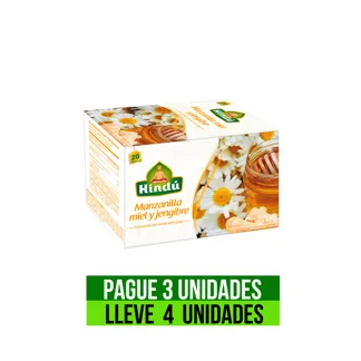 Pague 3 Lleve 4 Aromatica Himalaya Con Sobreenvoltura Manzanilla, Miel Y Jengibre Cx24/Ux20
