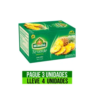 Pague 3 Lleve 4 Té Himalaya Verde Piña Cx24/Ux20