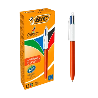 Boligrafo 4 Color Punta Fina x12 Bolígrafos