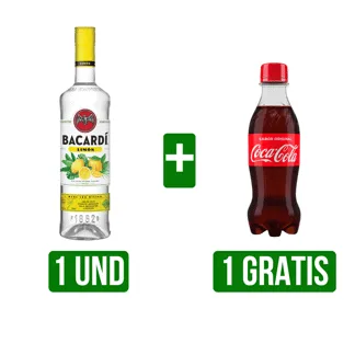 Ron Bacardi Limón x700ml Gts Coca Cola Botella x250ml