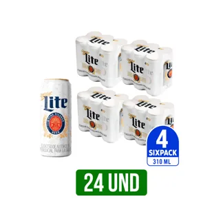 24Und Cerveza Miller Lite Lata x310ml