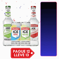 Pague 12 lleve 13Und Vodka Smirnoff Ice Original/Green Apple x(250/275)ml