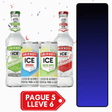 Pague 5 lleve 6Und Vodka Smirnoff Ice Original/Green Apple x(250/275)ml