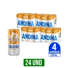 24 Und Cerveza Andina Lata x269ml