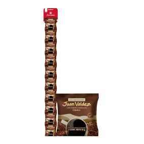 Café Juan Valdez Liofilizado Ristra 10Un x8gr