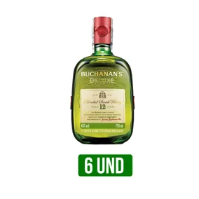6Und Whisky Buchanan´s D´Luxe x750ml