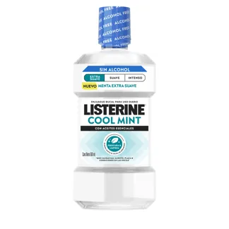 Enjuague Bucal Listerine Cool Mint Extra Suave Sin Alcohol x500ml