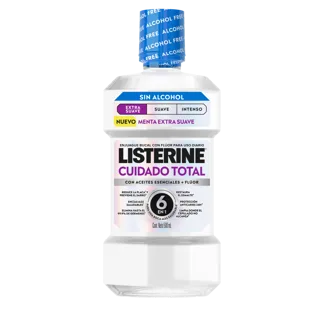 Enjuague Bucal Listerine Cool Mint Extra Suave Cuidado Total Sin Alcohol x500ml