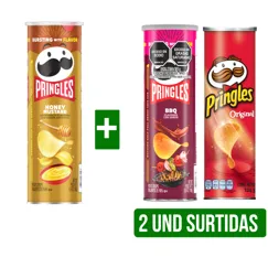Papas Pringles Honey Mustard x158gr + 2Und Papas Pringles Surtidas (x124gr/x158gr)