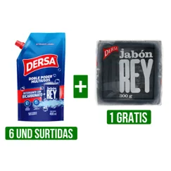 6Un Surtidas Detergente Liquido Dersa + Jabón Rey DoyPack x400ml Gts 1Un Jabón Rey x300gr
