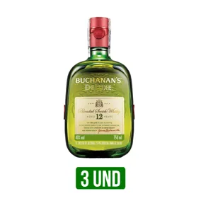 3und Whisky Buchanan´s D´Luxe x750ml