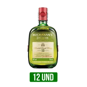 12 und Whisky Buchanan´s D´Luxe x750ml 6%