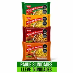 Pague 3 Lleve 5Und Pasta Precocida Nissin Ramen Surtido x85gr