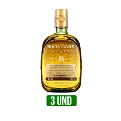 3 Und Whisky Buchanan´s Master  x1000ml